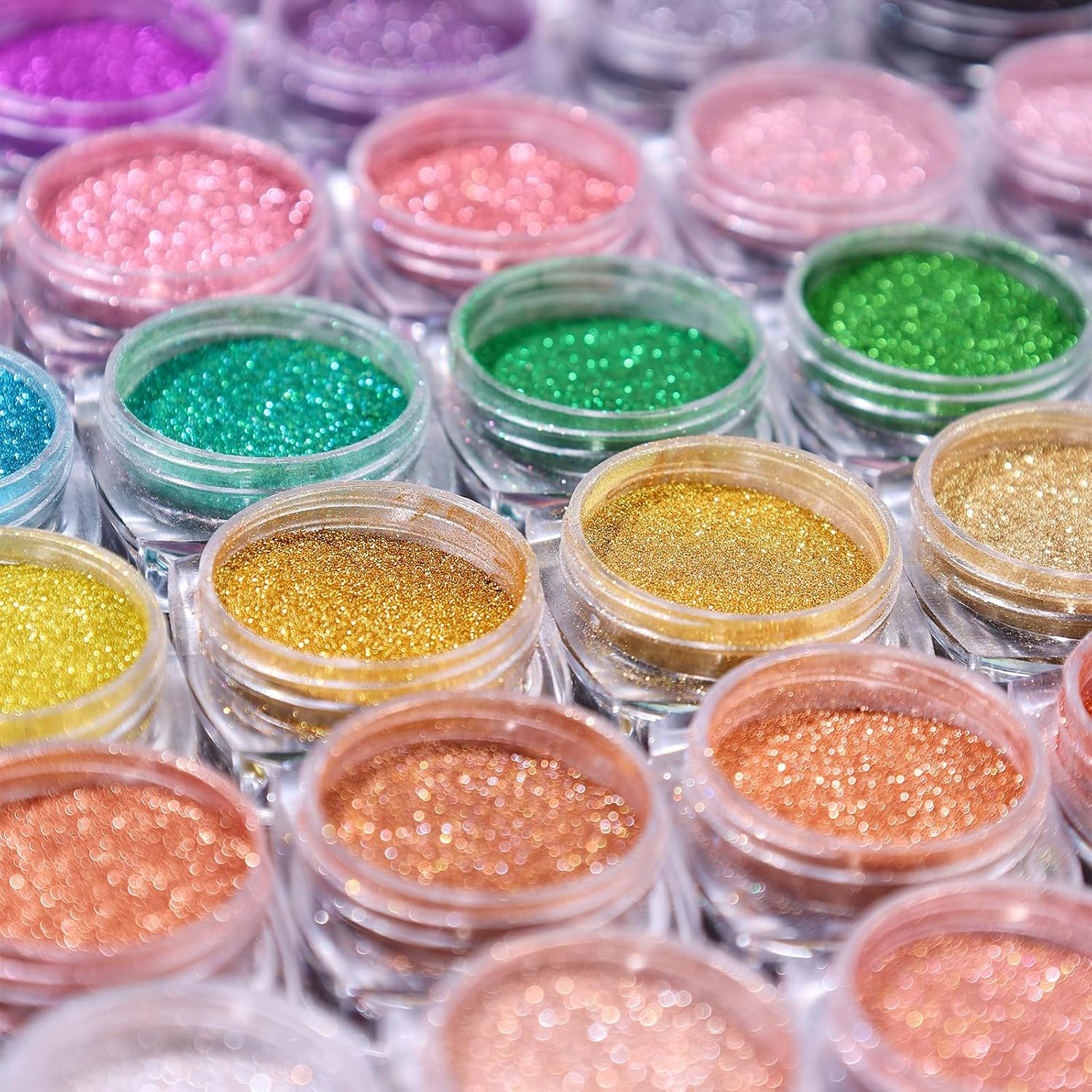 45 Colors Chrome Nail Powder Mirror Effect Nail Chrome Gold Silver Laser Red Pin