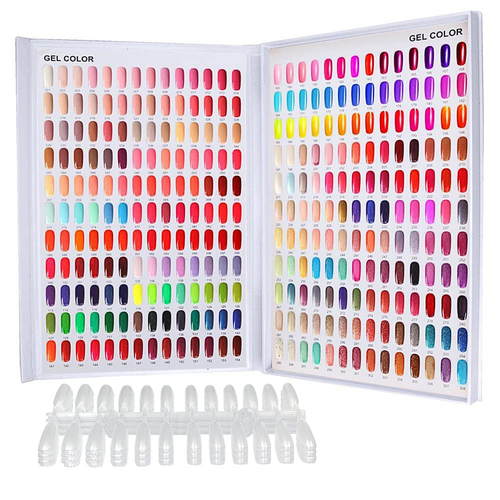 308 Nail Color Chart Display UV Gel Polish Book Nail Painting Practice Design…