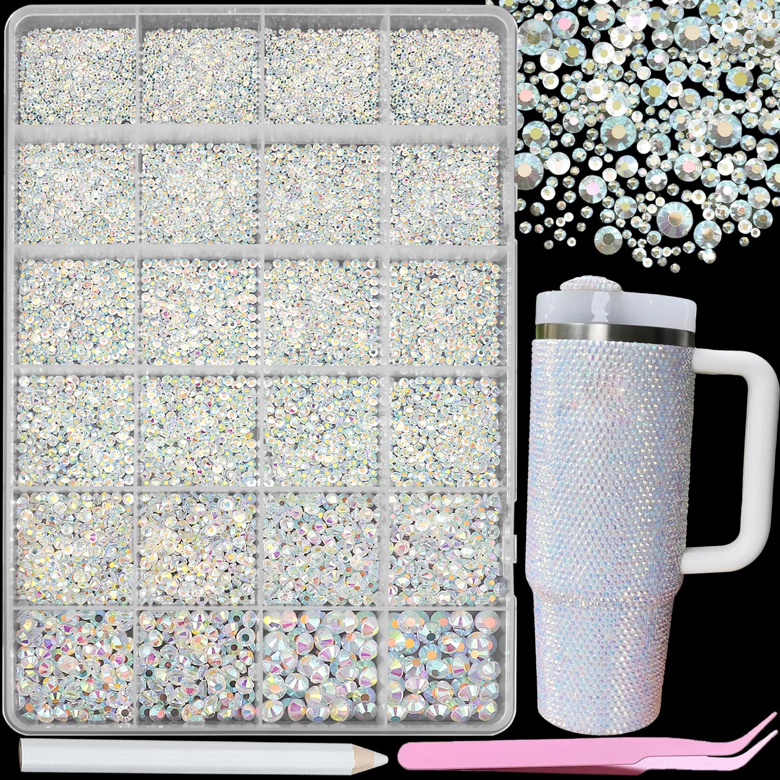 SEMATA Clear AB Rhinestones Bedazzled Kit