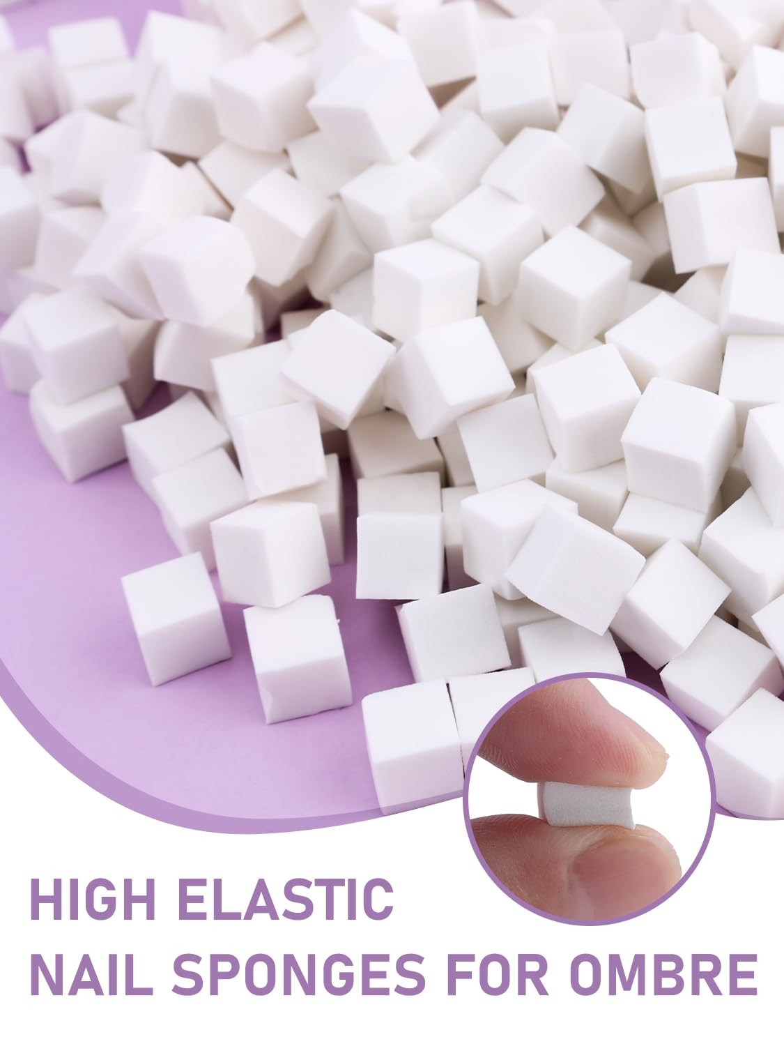 YOOVR 200 Pcs Nail Sponges for Ombre with Art Palette, Set