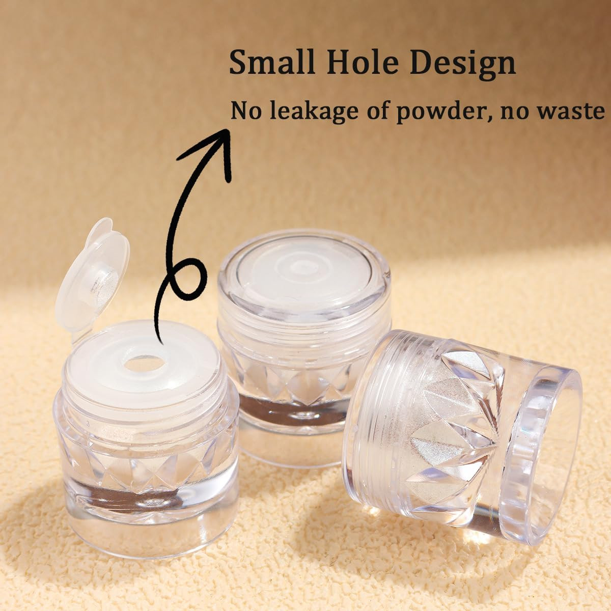 3Pcs Moonlight White Pearl Chrome Nail Powder, Super Glossy Clear Mirror Effect
