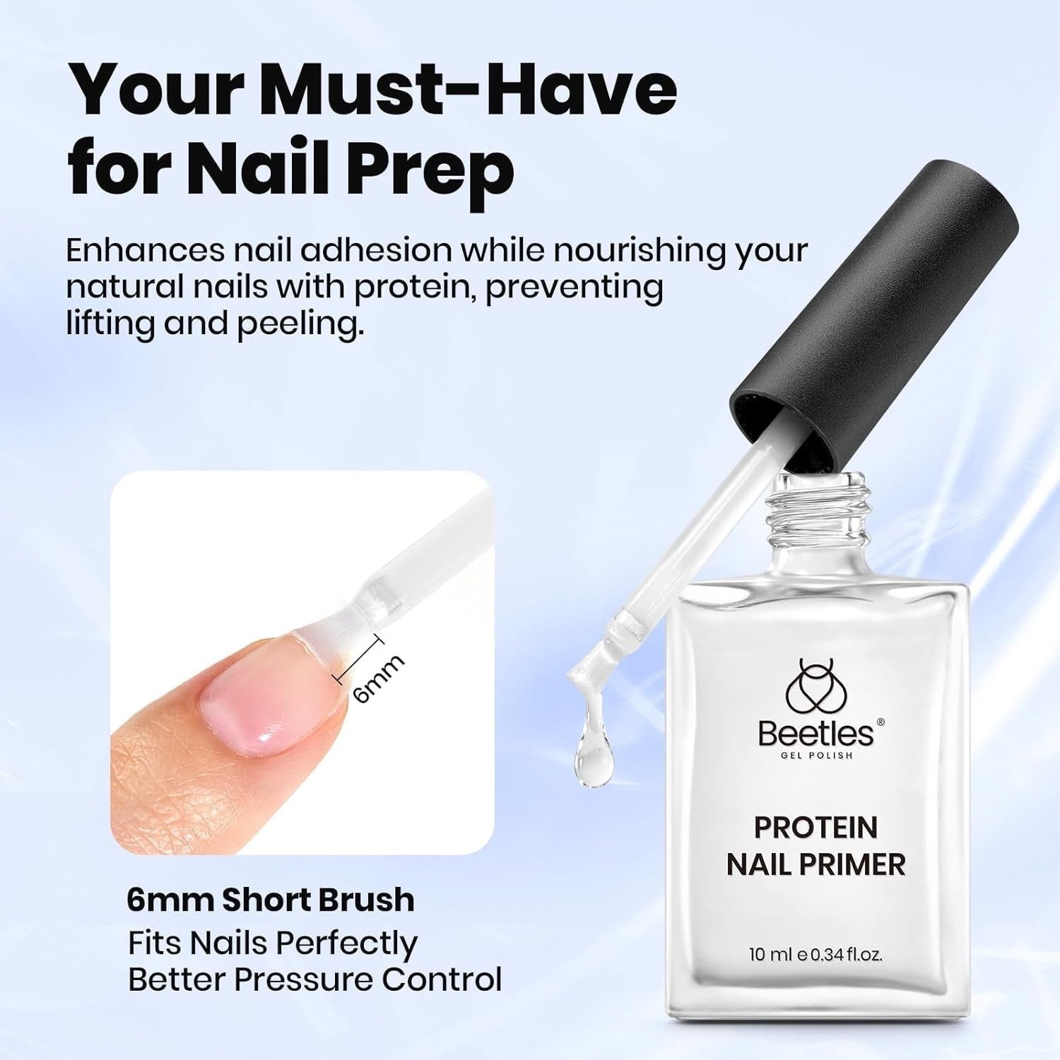Beetles 2Pcs Professional Nail Glue & Primer – Super Strong Hold & Fast Dry