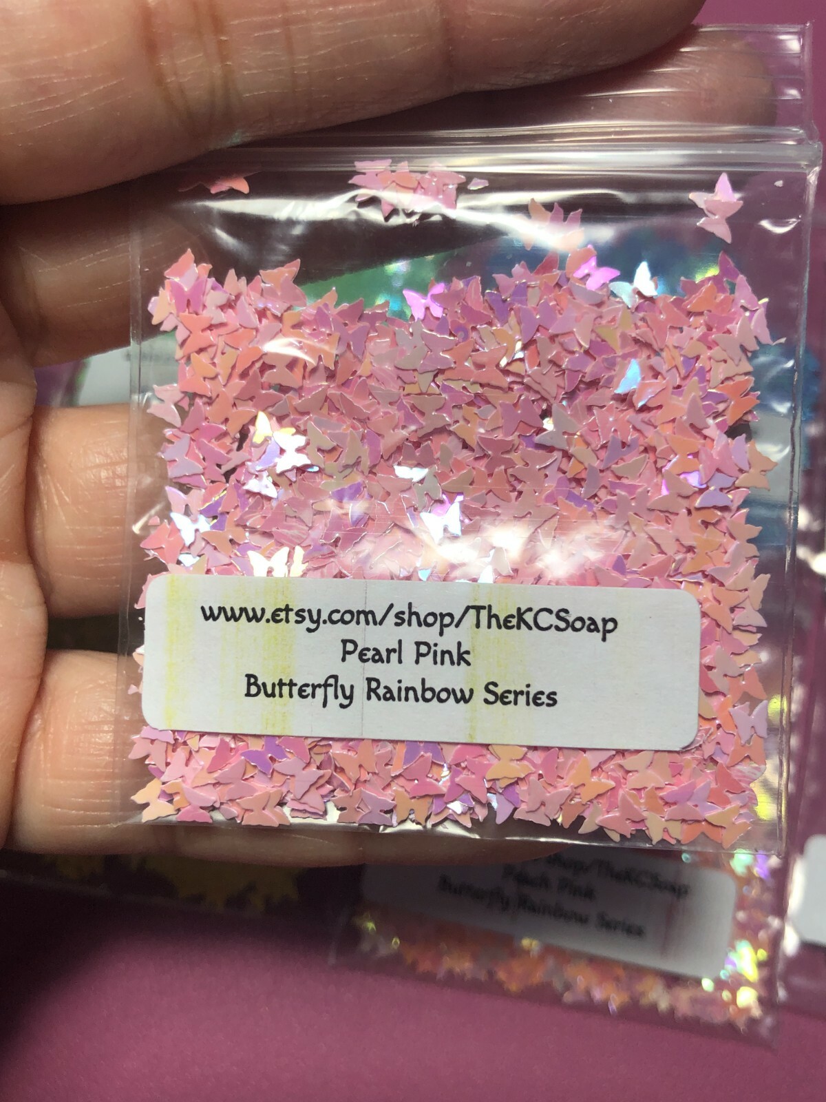 Solvent Resistant BUTTERFLY Shape Glitter Rainbow Series Nail Art Face Body USA
