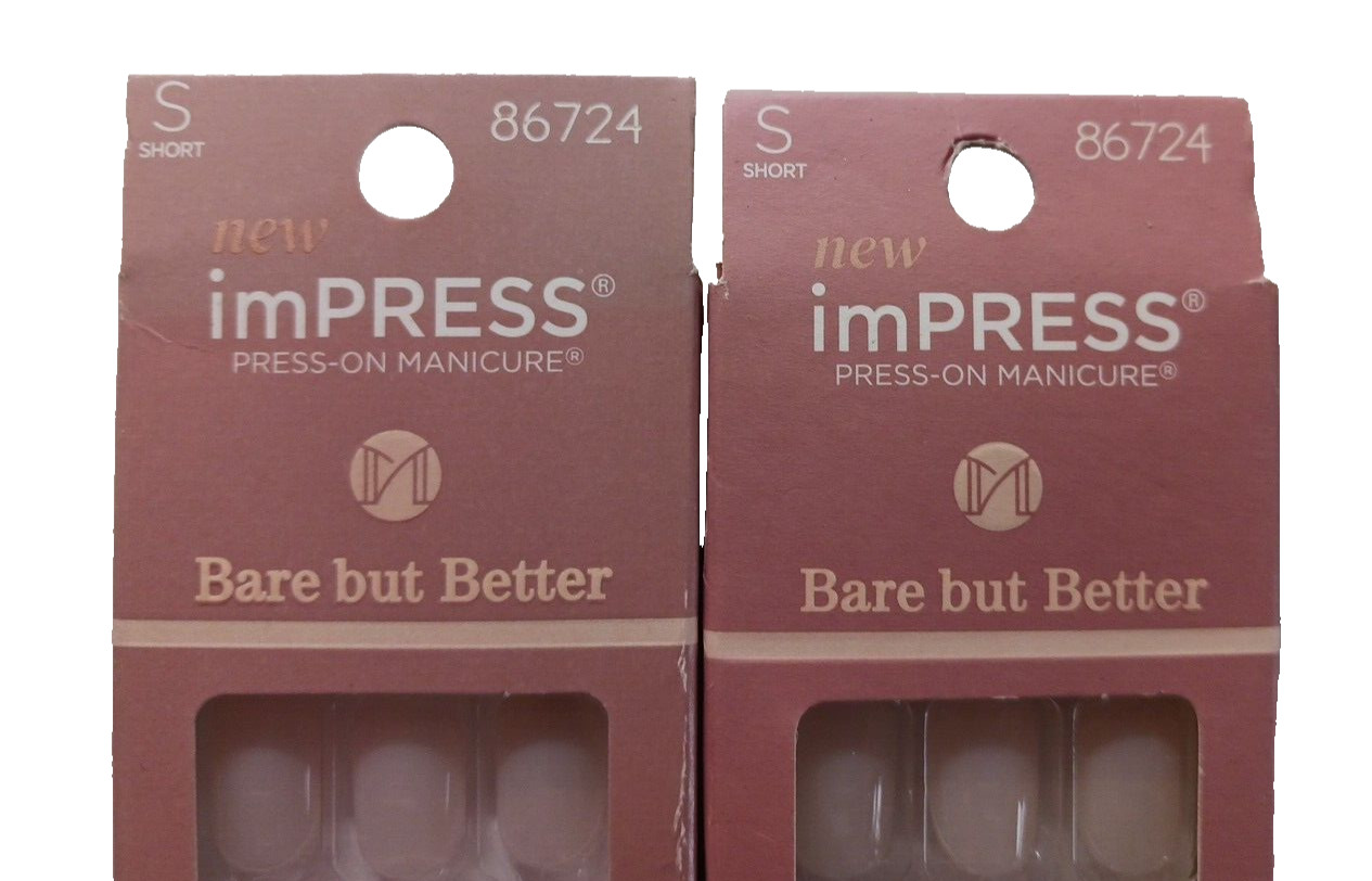 imPRESS Bare But Better Press-On Manicure 30 Short IMB02 Effortless Finish 86724