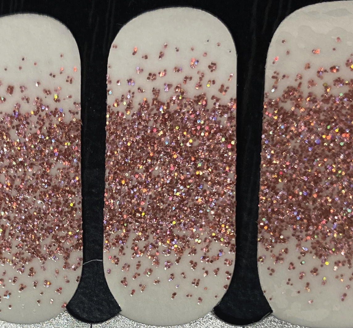 🌟 ✨ 💅 Penny Rose color glitter dipped /real nail polish strips street art