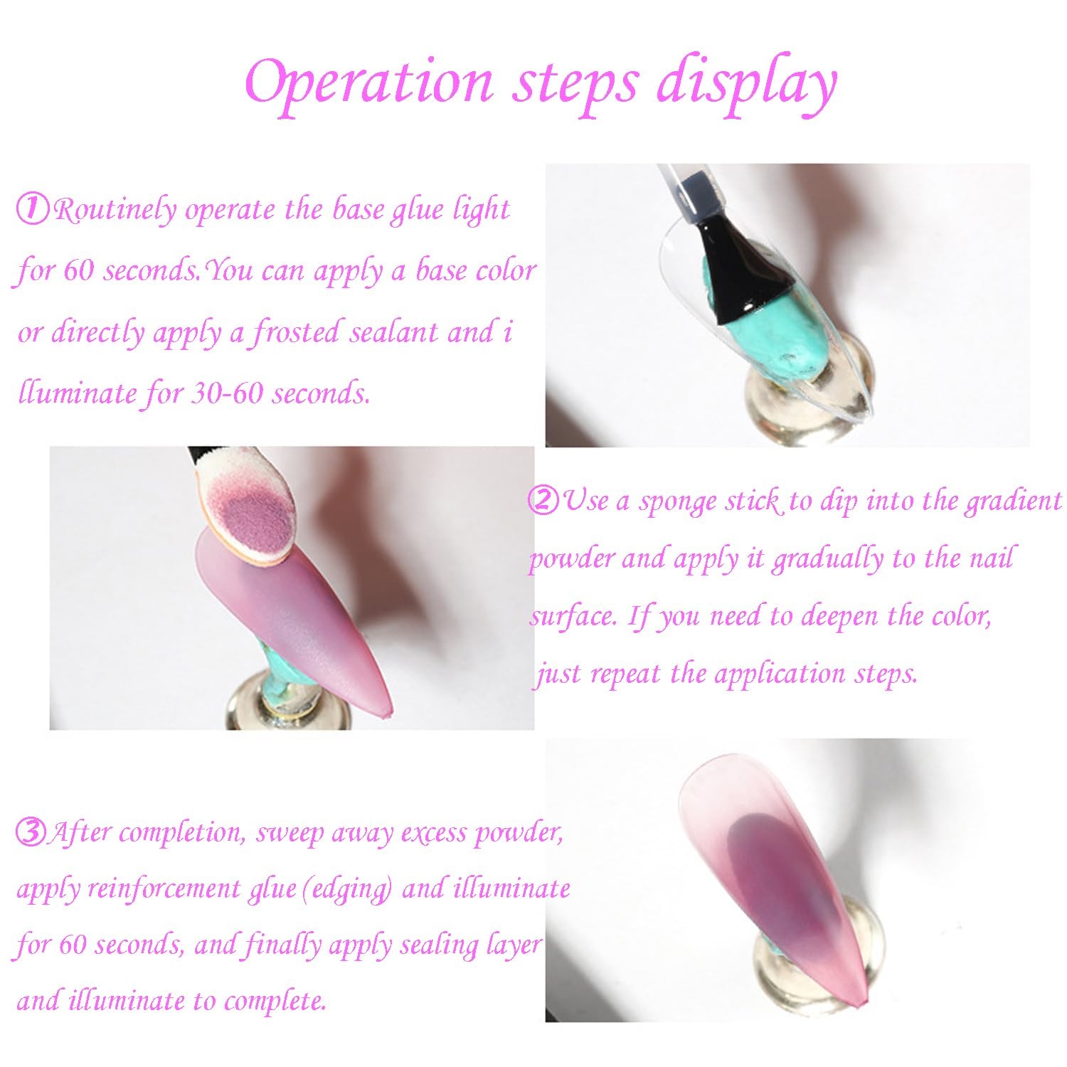 16 Color Nail Pigment Powder Set Create Stunning Ombre Nail Art with Glittery…
