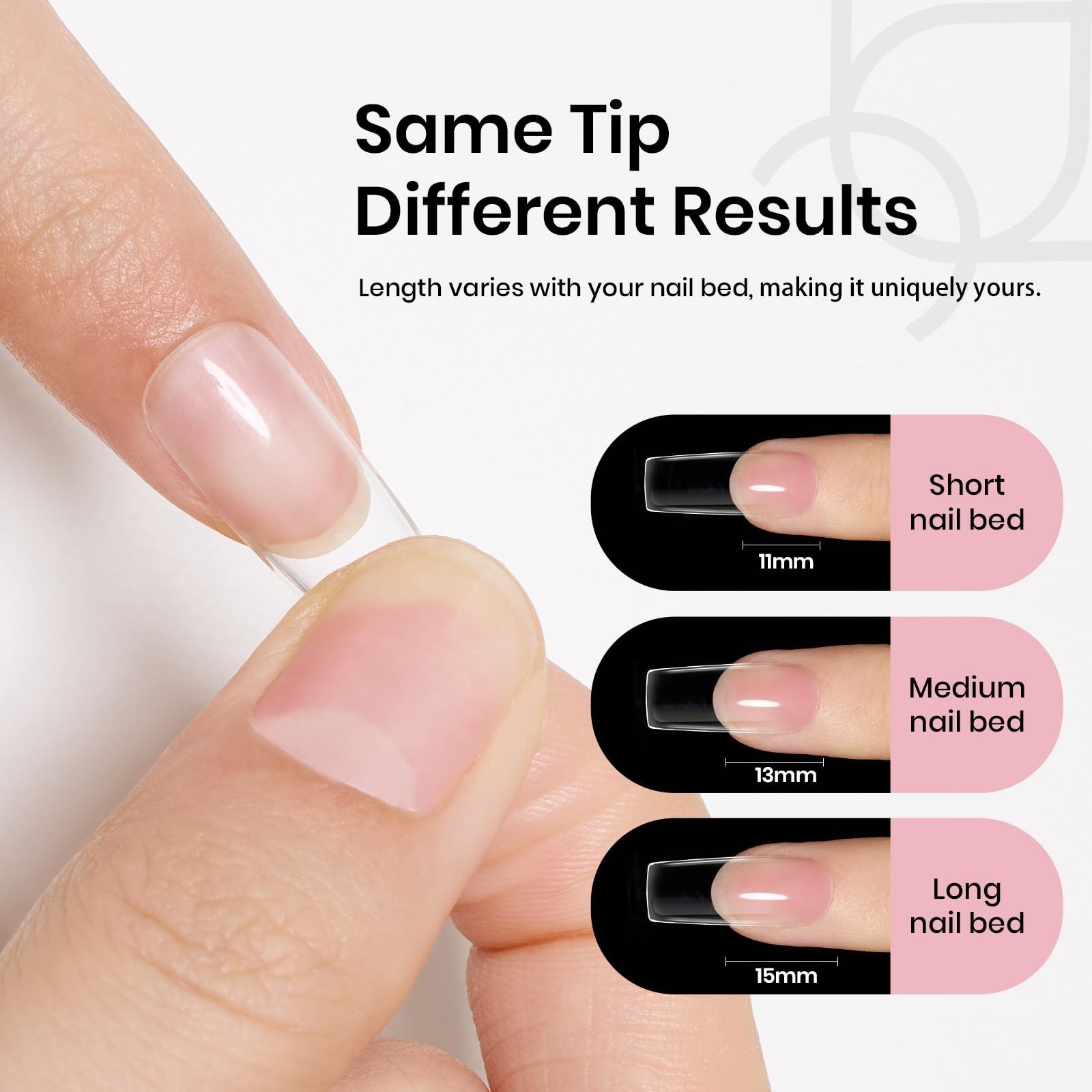 Medium Square Gel Nail Kit with Dehydrator & Primer | 576Pcs Matte Gel Tips, Min