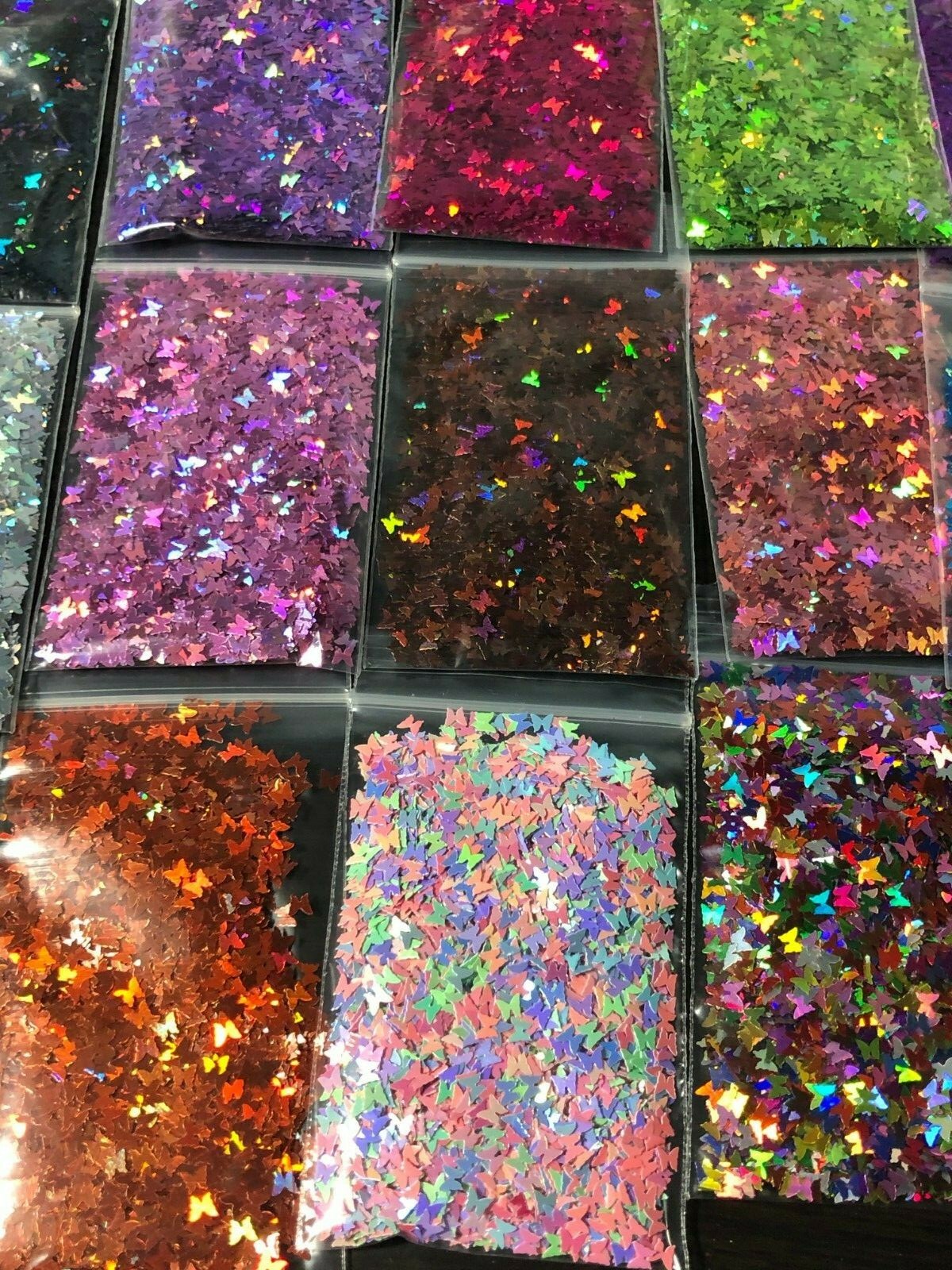 Solvent Resistant BUTTERFLY shape Glitter U Choose Color Nail Art Face Crafts