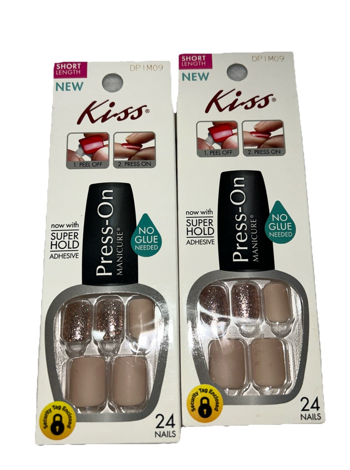 2- Kiss Press-On Manicure, Short Length, DPIM09 Roller Derby,