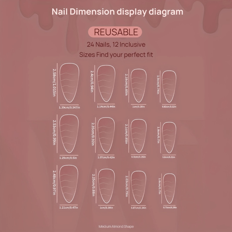 48Pcs-Medium Almond Nude White Gradient Seashell Starfish Pearl Press on Nails