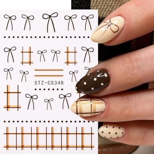 5 Sheets Valentines Nail Art Stickers Decals 3D Self Red Love Heart Nail Decals