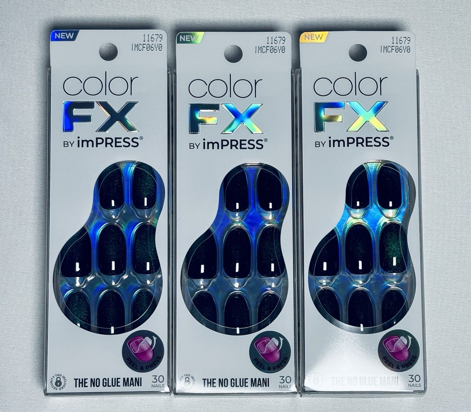 Color FX by Impress Nails Press-on Mani 3 Packs Brand New in Box Shade Free Mind