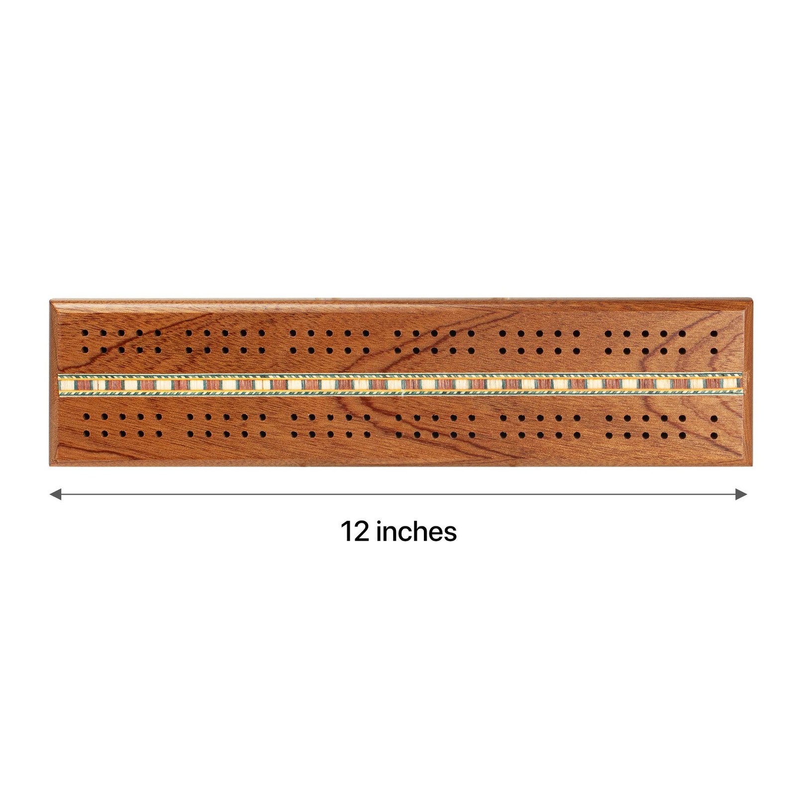 Sterling Games Wooden Cribbage 12 inch Double Track 11.75 inches, Gold
