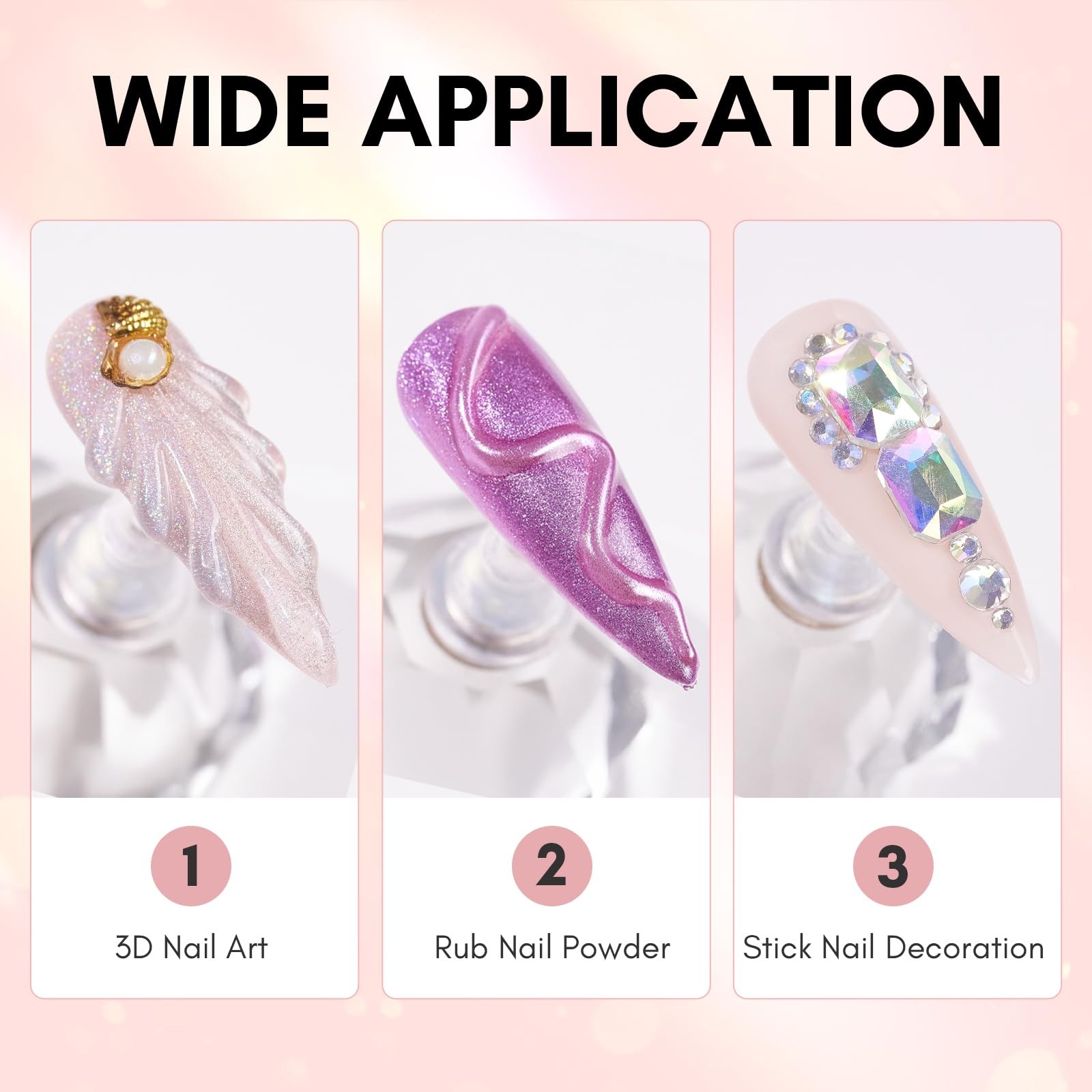 Nail Rhinestone Glue & 3D Gel Kit, & Kit