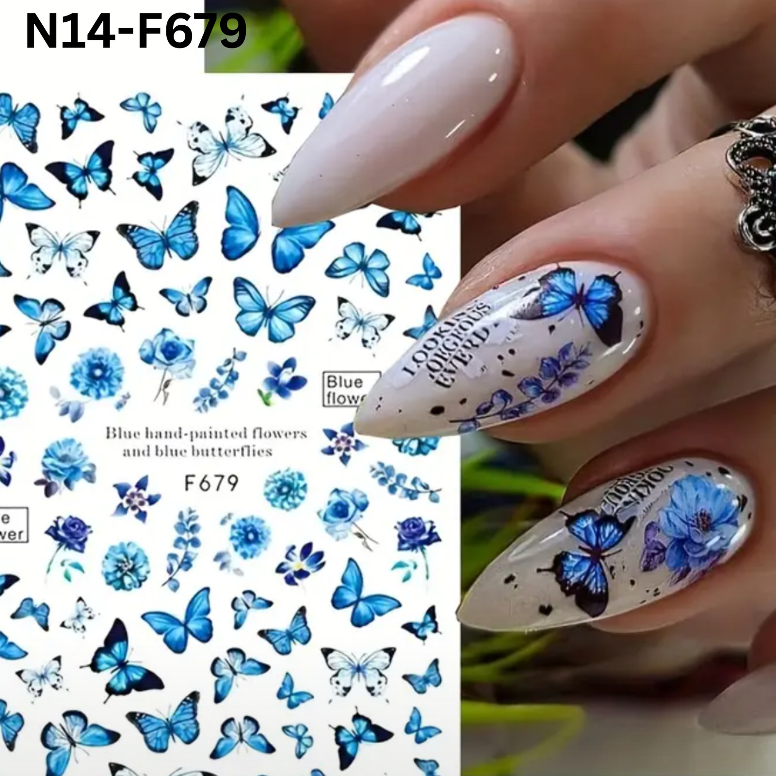 3D Butterfly & Floral Nail Art Stickers – Self-Adhesive, Sparkling Spring,Summer