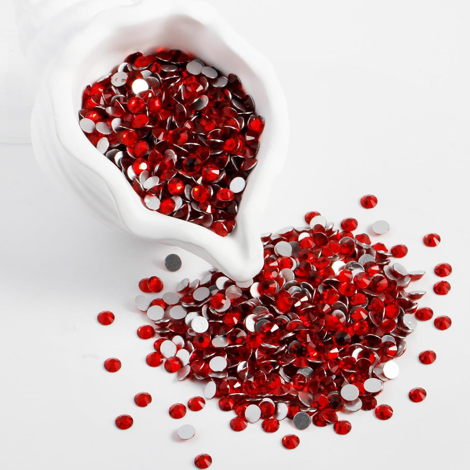 2000PCS SS20 Flatback Rhinestones | 12-Facet Diamond-Cut Glass Gems for Nail Art