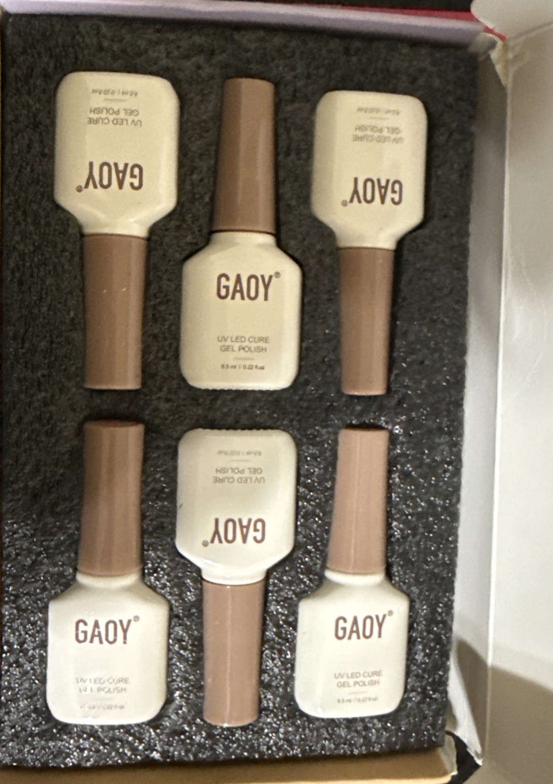 GAOY Pink Gel Nail Polish Set of 6 Colors EXP: 02/2027