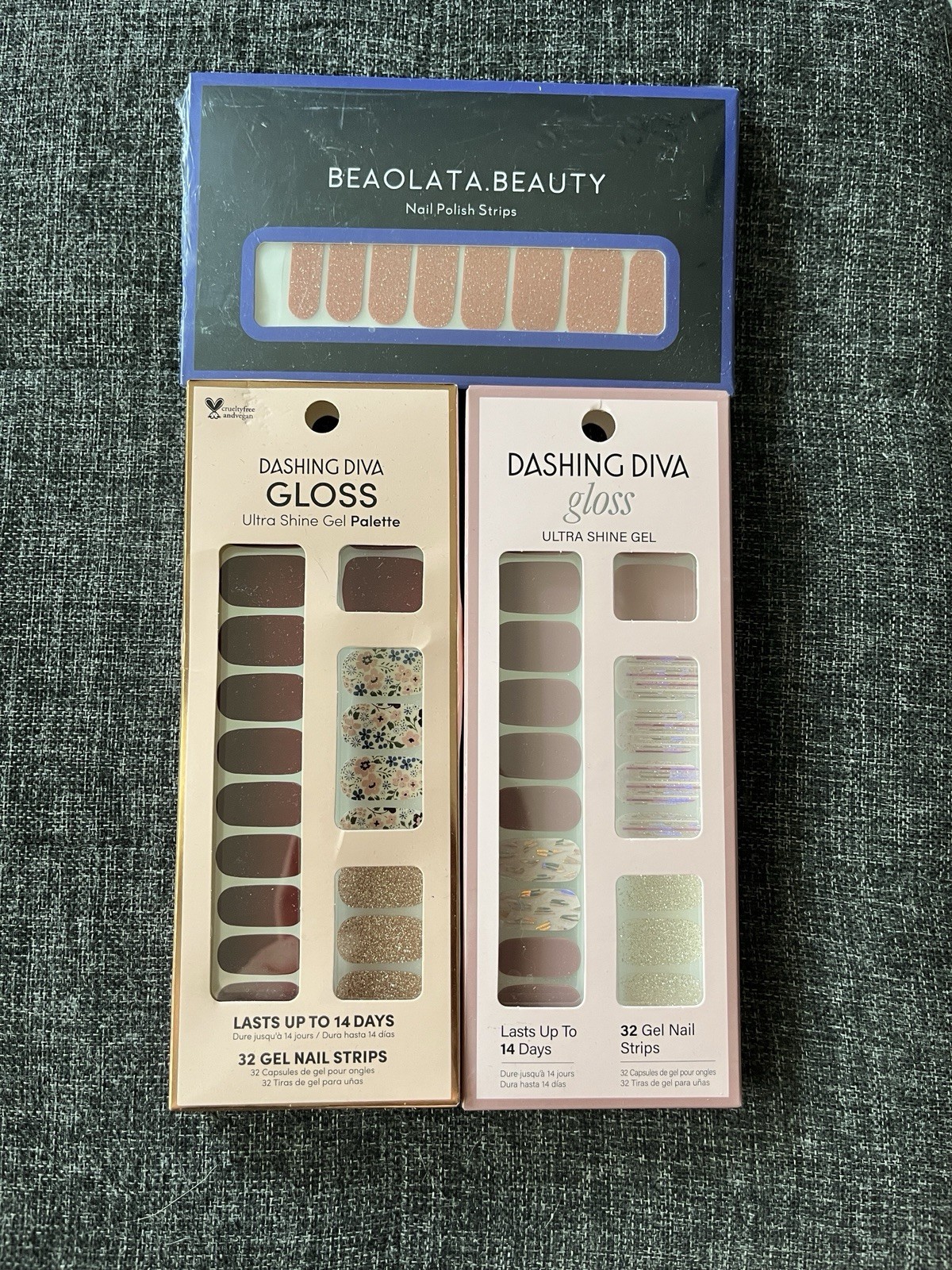 Dashing Diva Gloss Ultra Shine Gel & Beaolata Beauty Nail Polish Strips Lot of 3