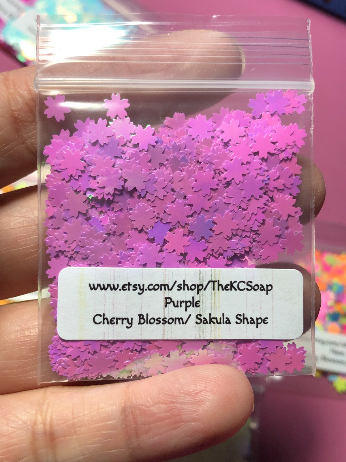 Solvent Resistant Cherry blossoms nail art glitter shapes sequin Epoxy US Seller