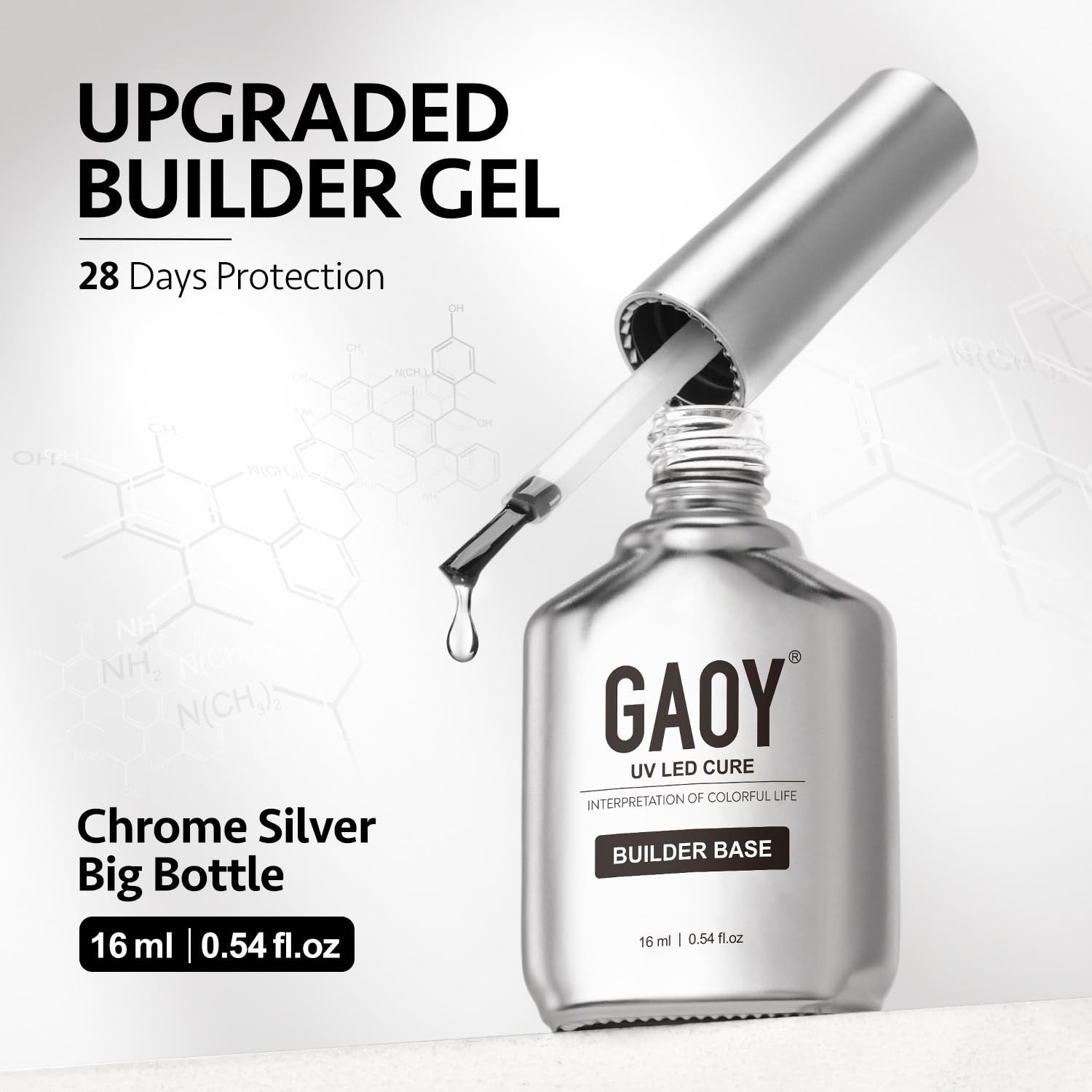 GAOY UV LED Cure Gel Manicure Set 0.54 oz (R2, B16, 2)