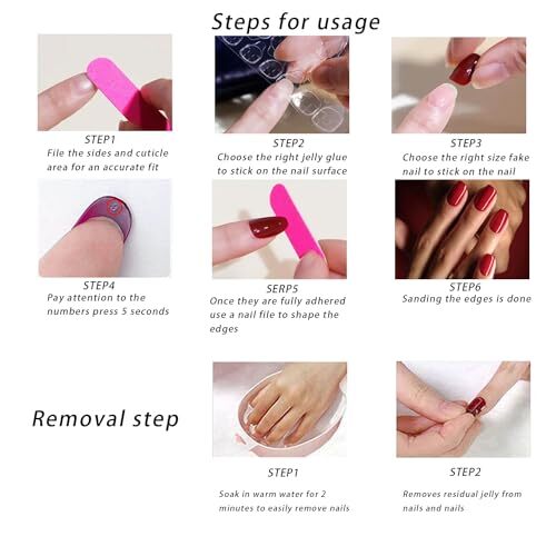 Press on Nails Extra Long Square Fake Nails Glossy Full Cover Black French Tip