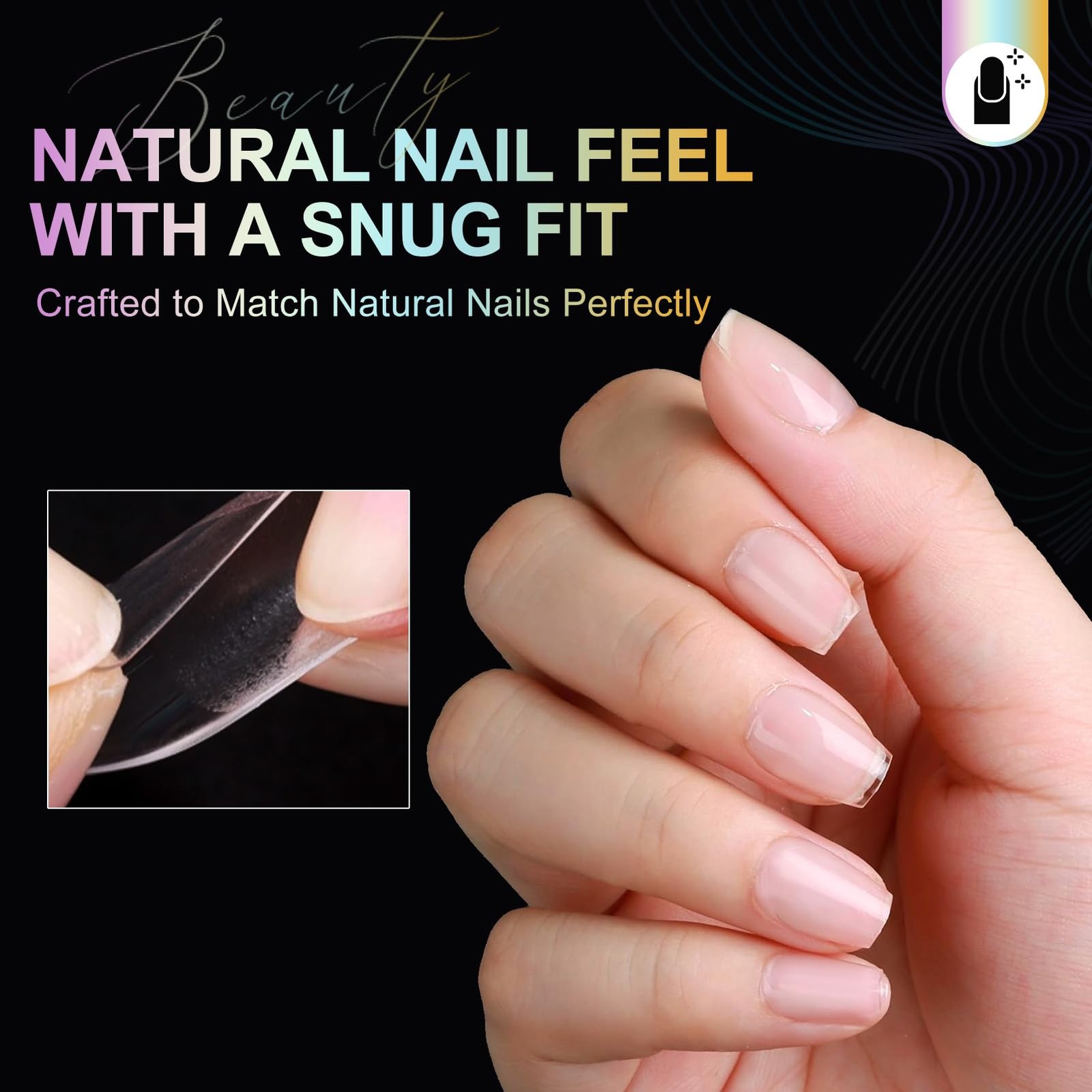 CyyaPeaap Short Coffin Nail Tips 12 Sizes 240Pcs Soft Gel PreShaped Nails, H…
