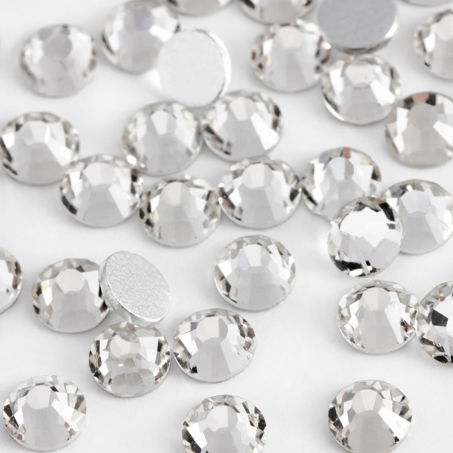 2000PCS SS20 Flatback Rhinestones | 12-Facet Diamond-Cut Glass Gems for Nail Art