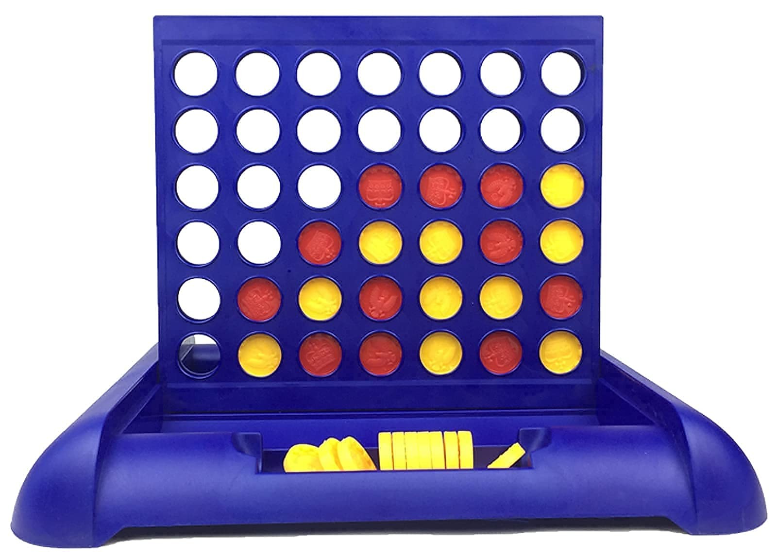 4 IN A ROW Board Games Foldable Line up 4 Toys 9.25*7.5*8.46 inches, Blue