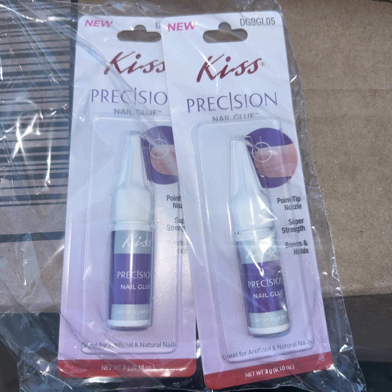 Kiss PowerFlex Precision Nail Glue 2 Pk, 62714 BGL311 Extended Nozzle Ultra Hold