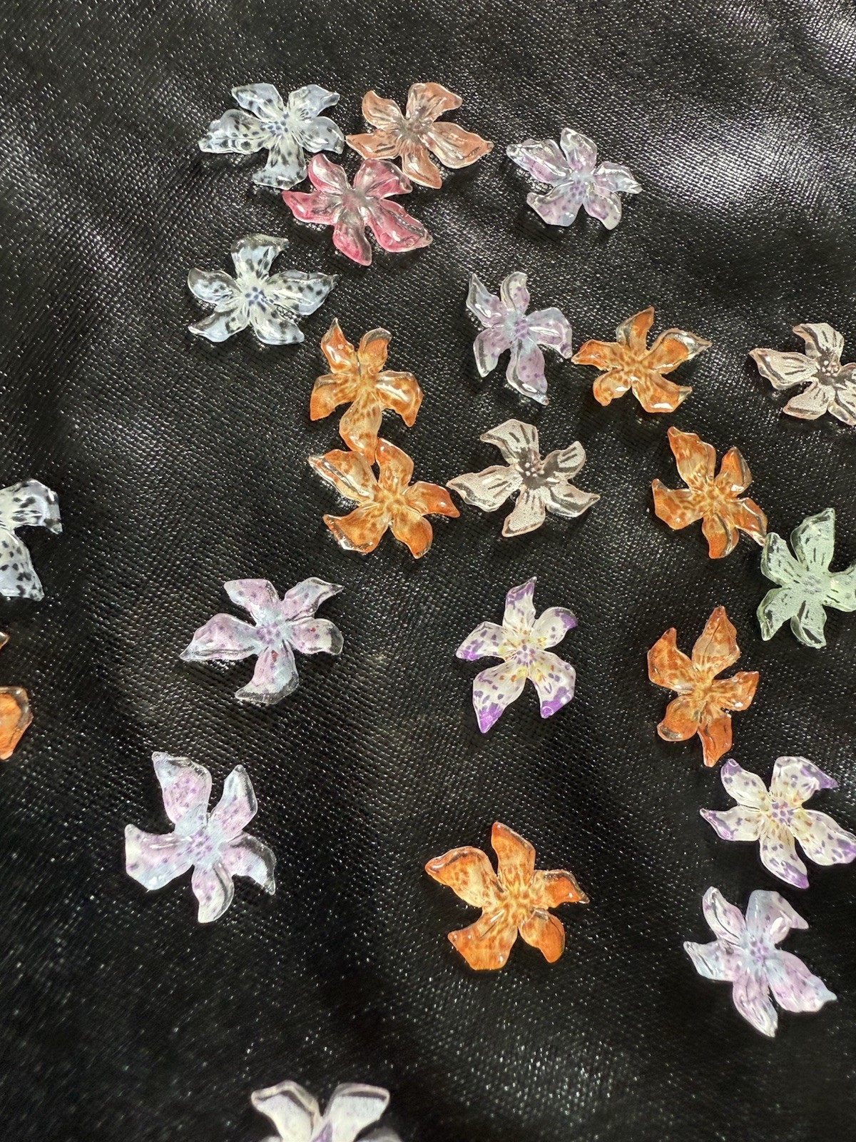 Trendy 3D BloomOrchid Flower Nail Art Charms/Flower Sakura Nail Art Decor/5 Each