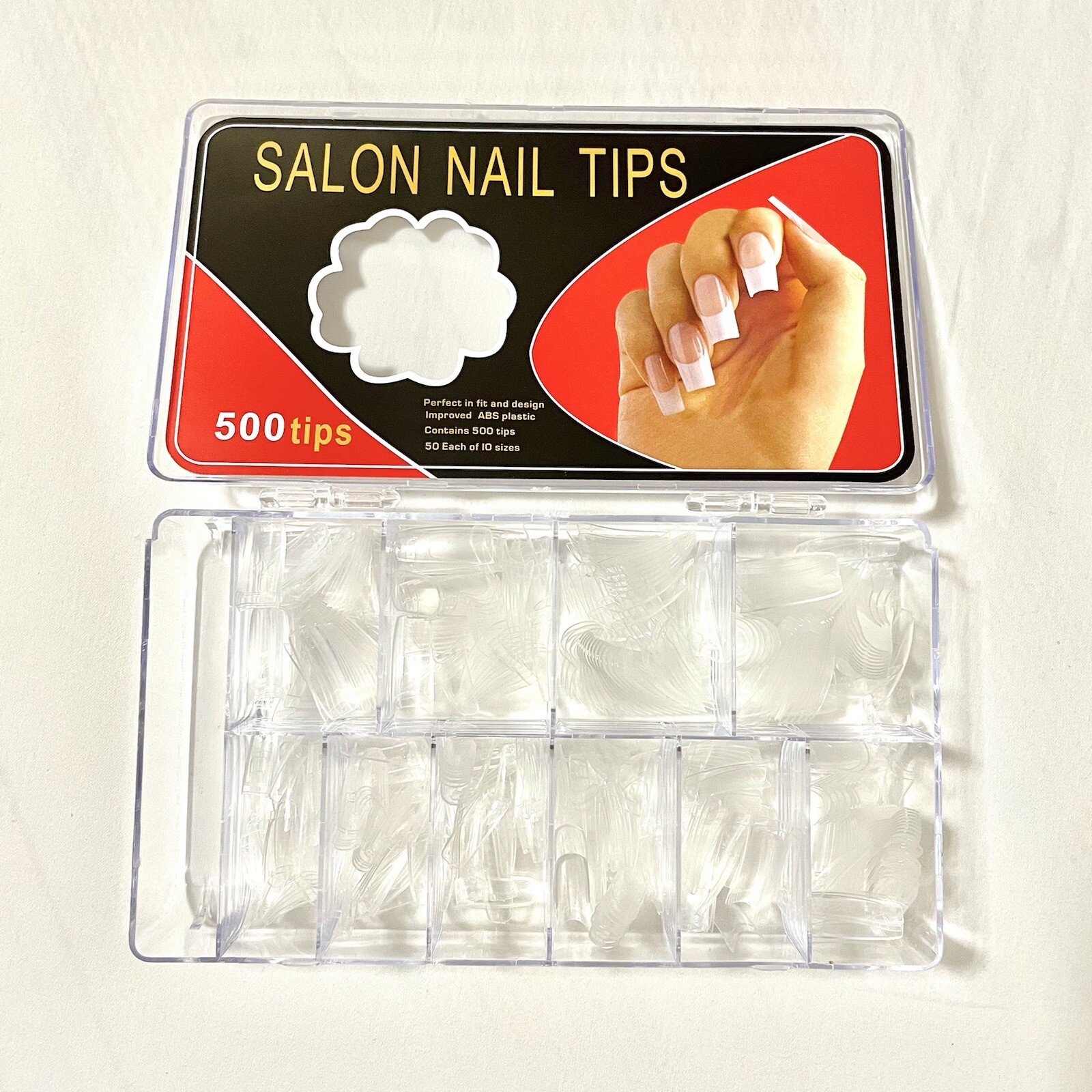 Square Nails Tips 500 Pcs False Acrylic Fingernails Full Cover French Artificial
