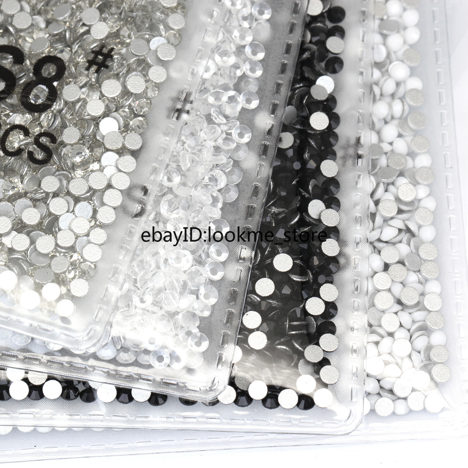 1440pc 2.5mm (ss8) Crystal Glass Rhinestones Flatback Gems Nail Art Crafts Decor
