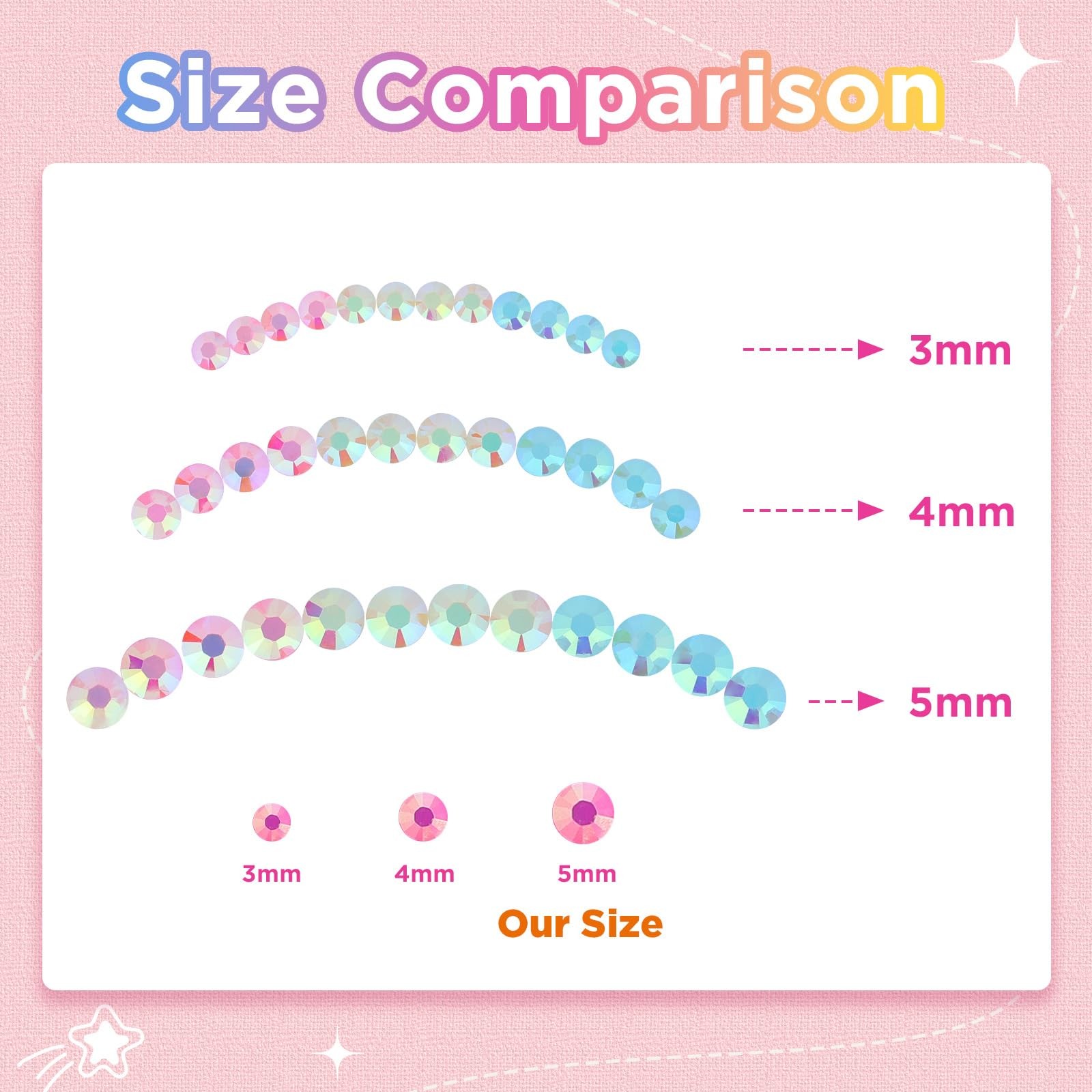 Zefy 40 Colors Resin Jelly Rhinestones for Bedazzling, 5mm 10000 Pcs Flatback…