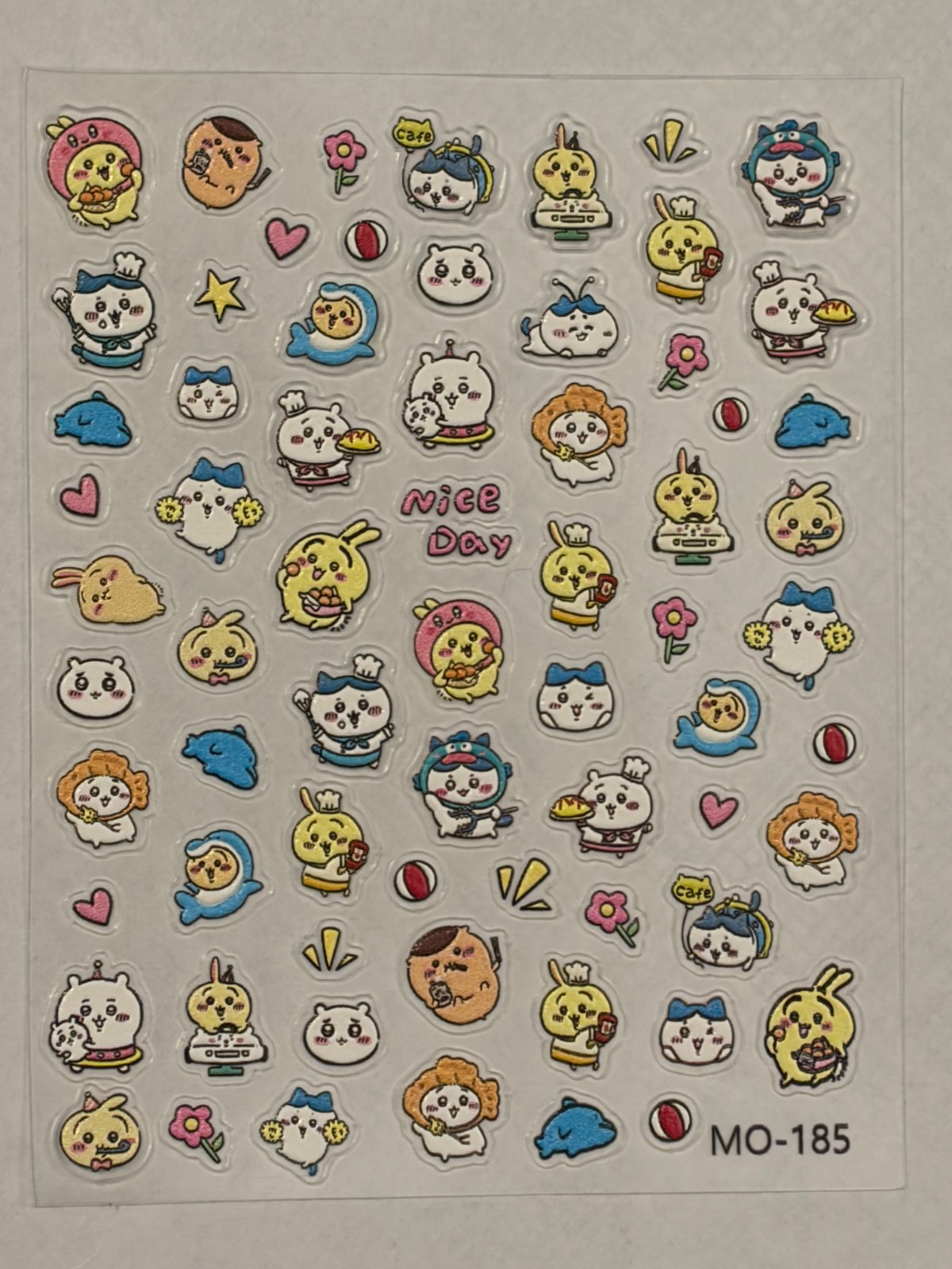 3D Chiikawa Cute DIY Nail Art Stickers Decor Cute Embossed Decorative