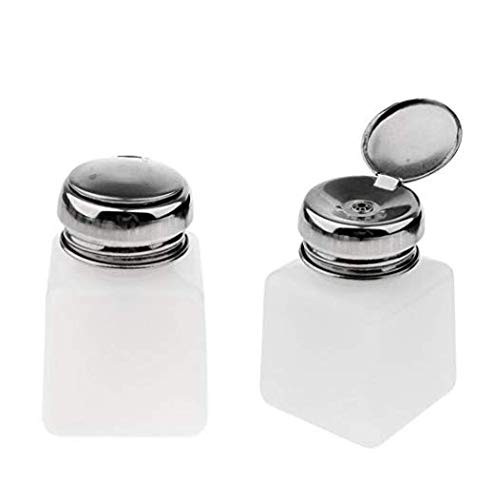 DNHCLL 100ML Metal Cap Push Down Empty Bottle Dispenser 1 Count (Pack of 1)