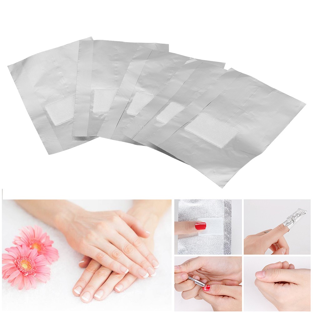 100Pcs/Bag Professional Aluminium Foil Gel Polish Nail Art Remover Removal S AP9