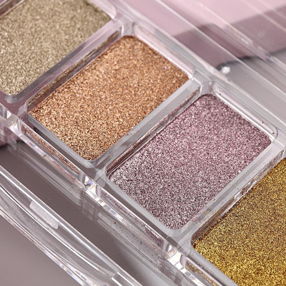 6 Colors Solid Chrome Nail Glitter Powder Set Metallic Mirror Chrome Powder for