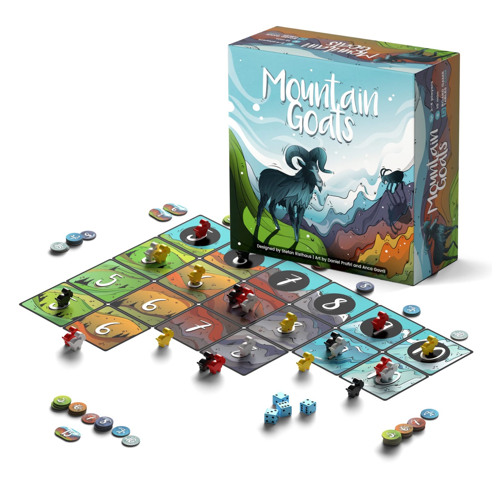 Mountain Goats – Board Game – 2 to 5 inches x 5 x 2 inches, Multicolor