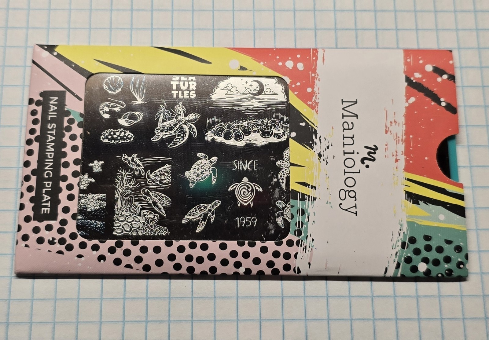 M295 Maniology SFAC Sea Turtle Conservancy Collab Nail Stamp Plate Summer Ocean