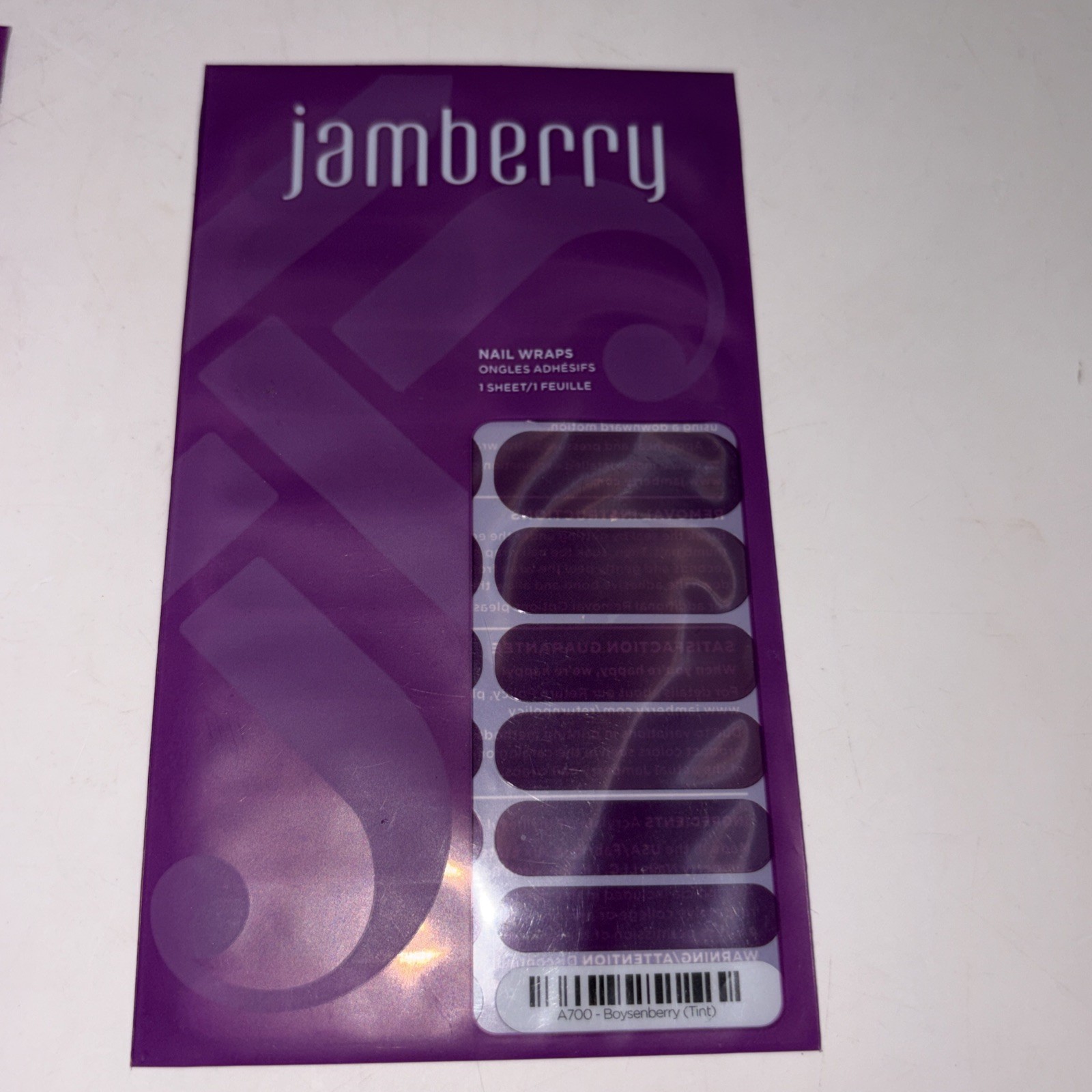Jamberry Nail Wraps A700 Boysenberry Full Sheet