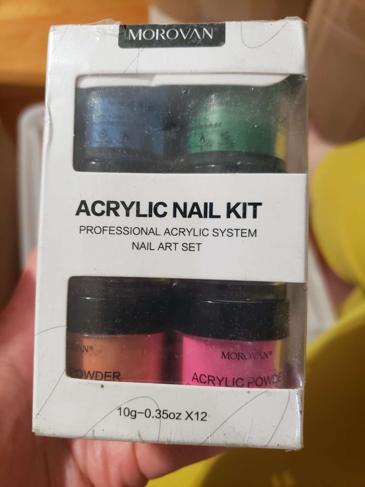 MOROVAN ACRYLIC POWER SET 12 COLOR 10G X 12 –NEW