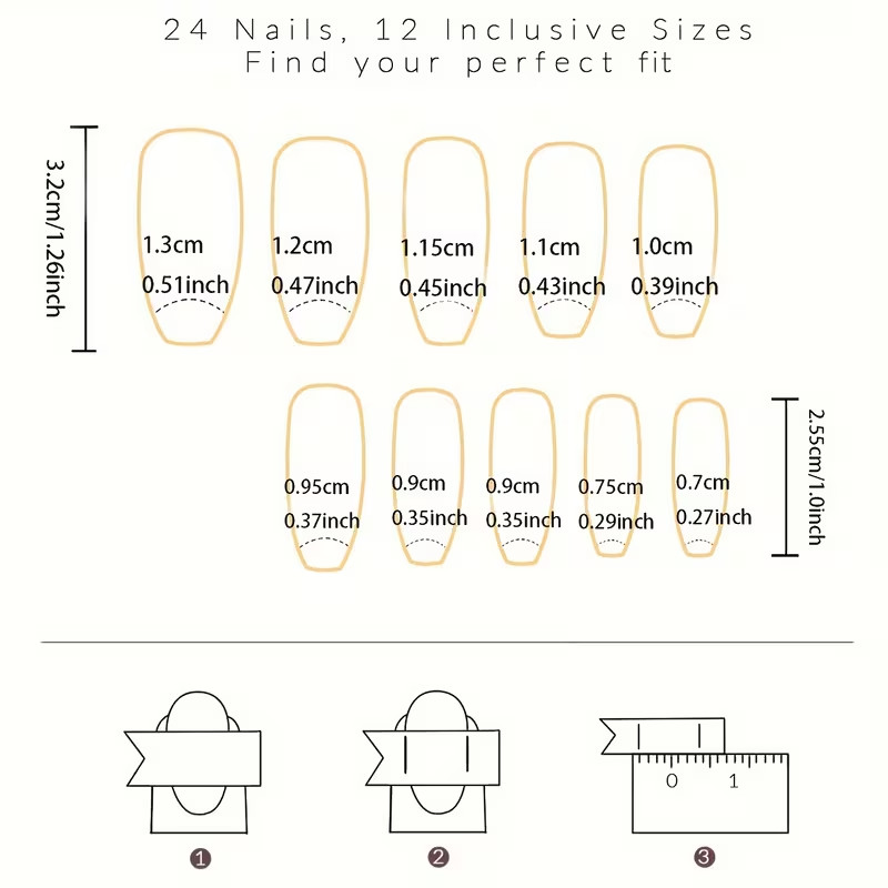 24pcs Red Ballet Press-On Nails, Long, Glossy, Colorful Butterfly Design, Summer