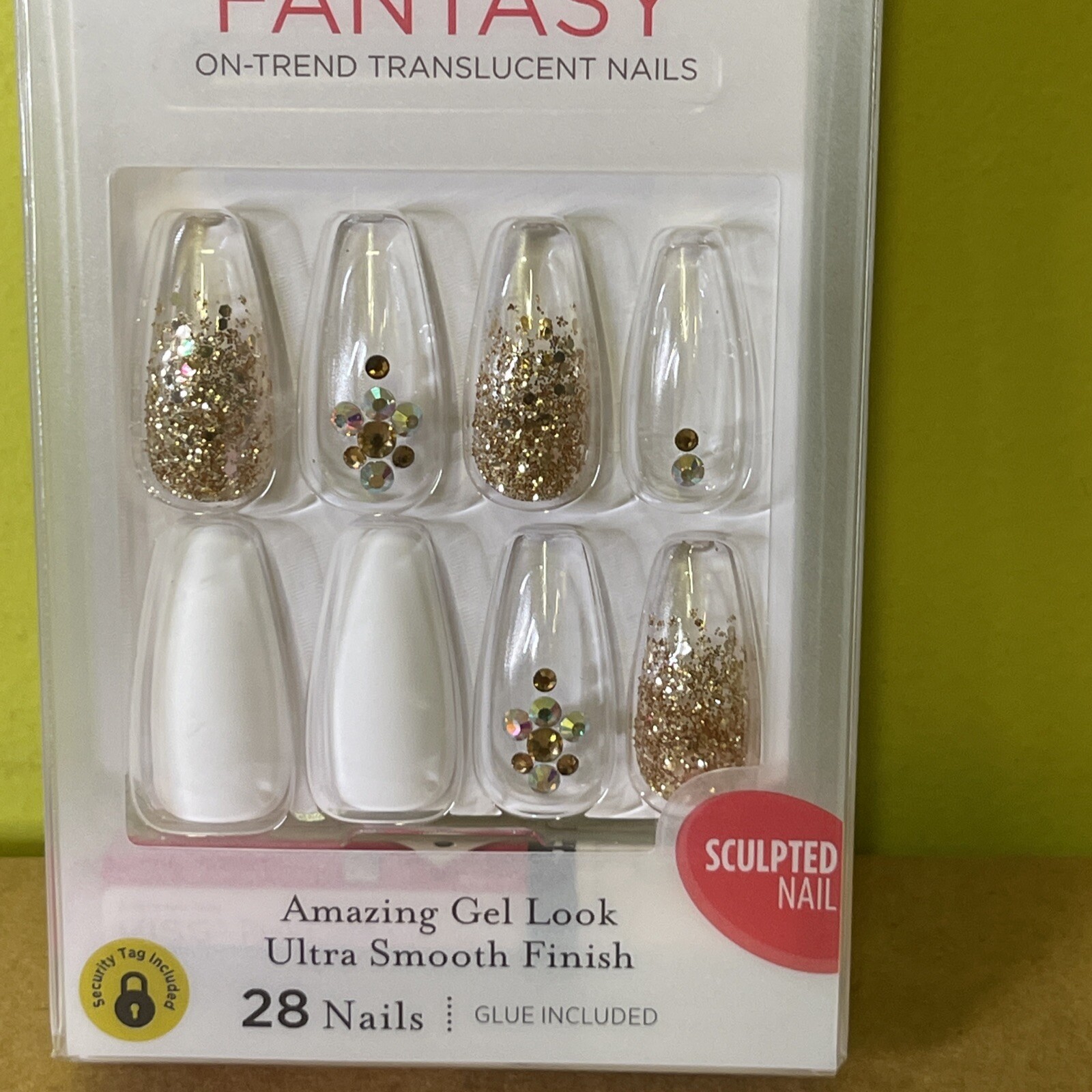 Kiss Jelly Fantasy Glue-on Manicure Nails. Long. 79951 KGFJ03