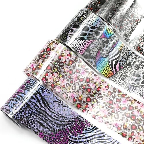 Nail Foil – Leopard Print, Nail Design Foils Stickers Decals Style 7