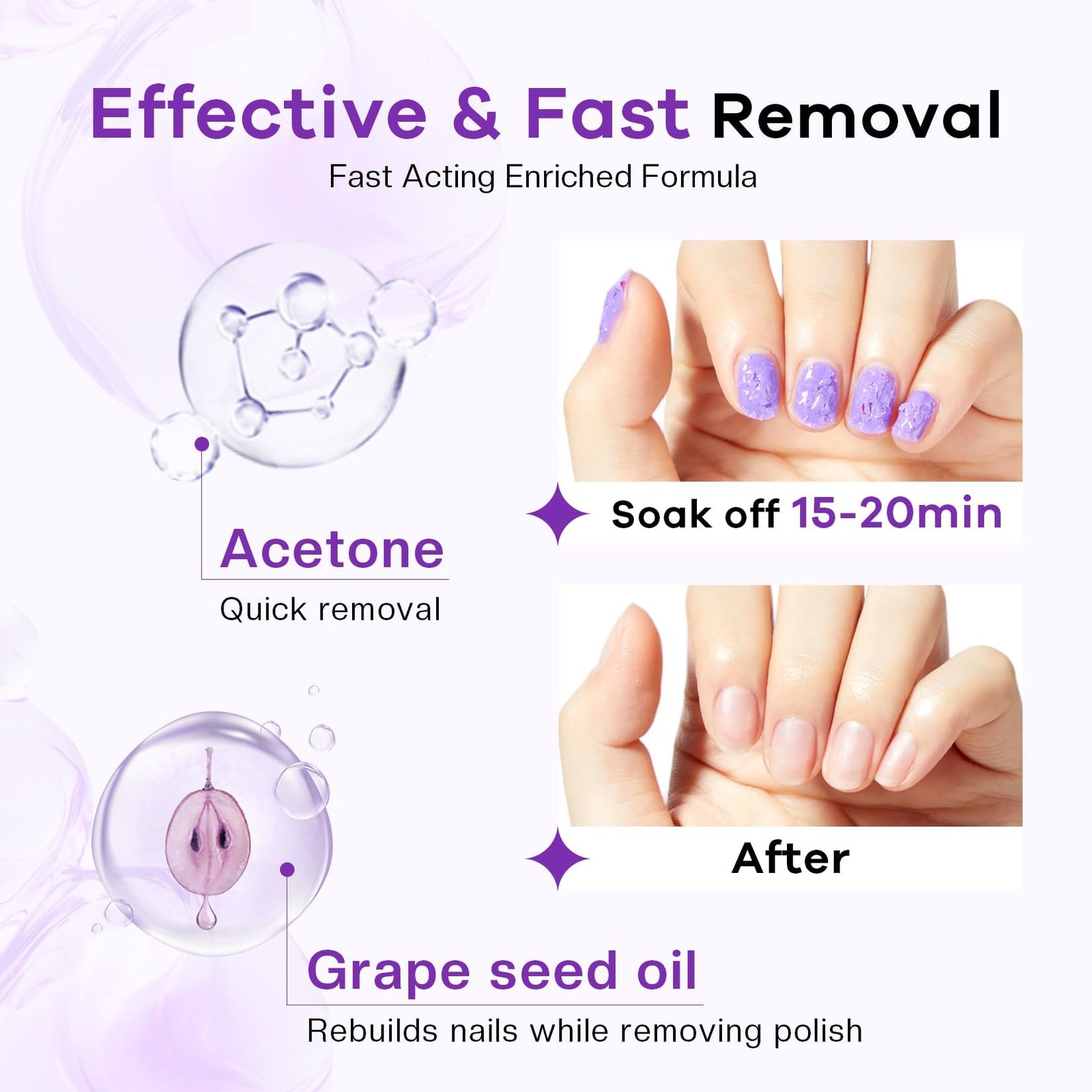 Glamonade Acetone Nail Polish Remover: 16oz Professional 16 Fl Oz (Pack of 1)