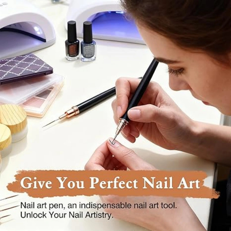 5pcs Nail Painting Pens Drawing Nail Art Liner Pens Brushes Set Tool Thin Long
