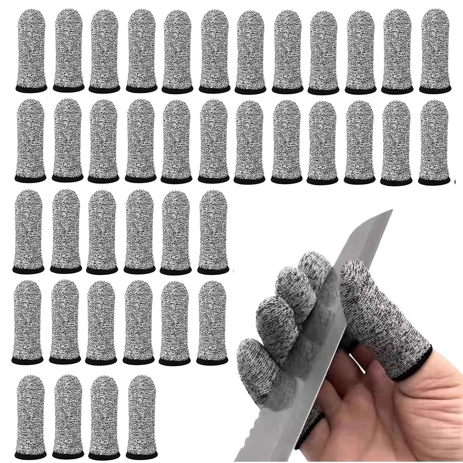 40 Pcs Cut Resistant Finger Cots Protectors Thumb Protectors for Garden Kitchen