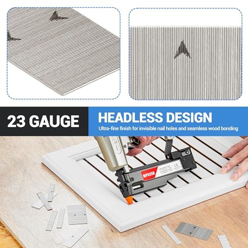 meite 23 Gauge Pin Nails – Assorted 5 Sizes (5/8″ to 1-3/8″), 10,000 Count Galva