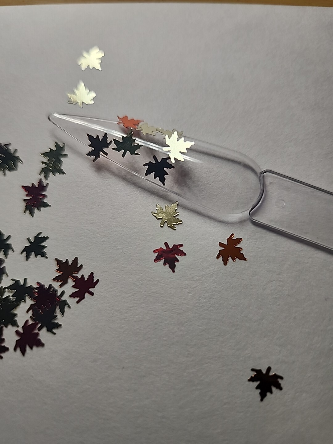 Maple Leaf Nail Art Glitter Flakes Leaves Autumn 5g bag