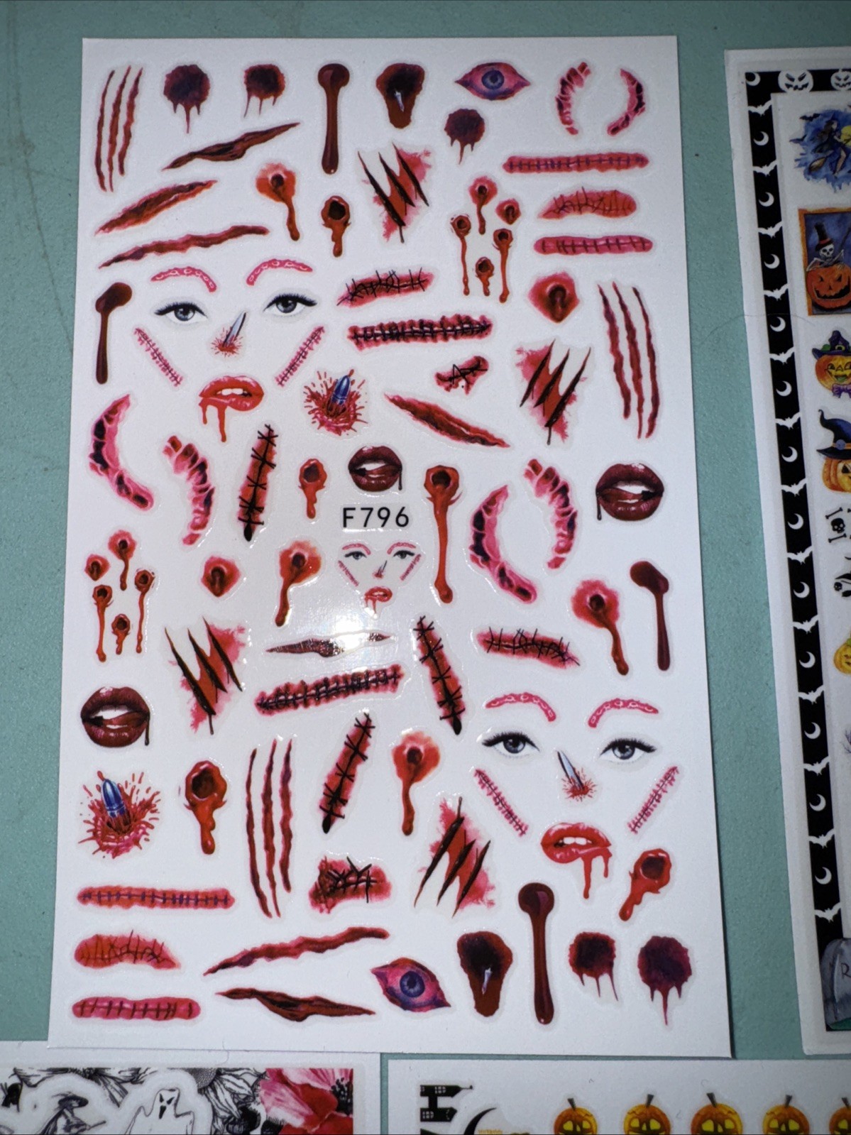 Halloween Nail Stickers Pumpkins Ghost Skull Ect Nail Art Stickers Nail Decal